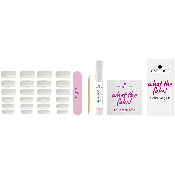 Essence What The Fake! sada s umělými nehty 04 Bare White