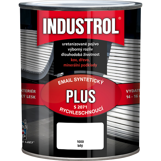 Industrol Plus vrchní barva na kov i dřevo S2071, 1000 bílá, 750 ml