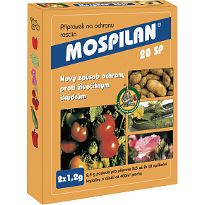 Mospilan 20 SP, insekticid proti živočišným škůdcům, 2 × 1,2 g Mospilan 20 SP, insekticid proti živočišným škůdcům, 2 × 1,2 g