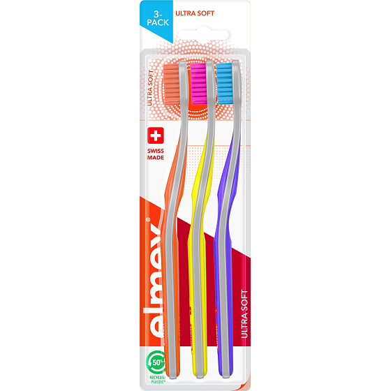 Elmex Ultra Soft zubní kartáček, extra měkký, 3 ks