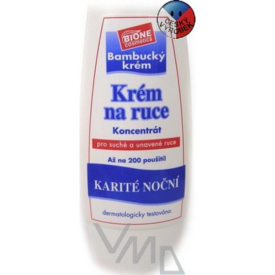 Bione Cosmetics Karité noční krém na ruce koncentrát 55 ml