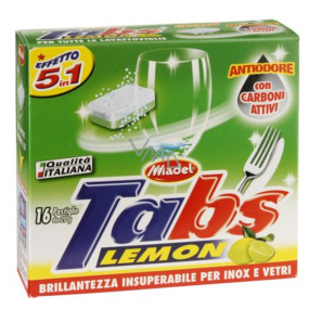 Tabs Lavastoviglie Lemon 5v1 multifunkční tablety do myčky 16 kusů