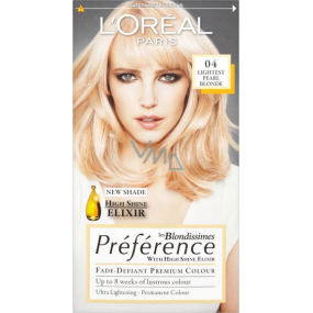Loreal Paris Préférence Blondissimes barva na vlasy B04 velmi světlá blond perleťová