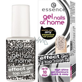 Essence Gel Nails At Home Effect Gel Top Coat krycí gelový lak 05 Polka Dots 7 ml