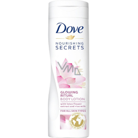 Dove Nourishing Secrets Rozzařující Rituál Lotosový květ a rýžová voda tělové mléko 250 ml