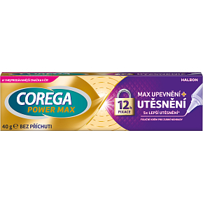 Corega Power Max fixační krém na zubní náhrady bez příchuti 40 g