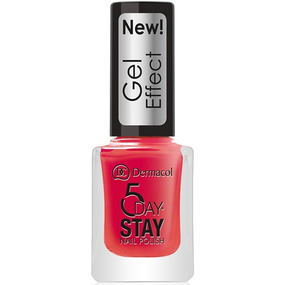 Dermacol 5 Day Stay Gel Effect dlouhotrvající lak na nehty s gelovým efektem 28 Moulin Rouge 12 ml