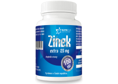 Nutricius Zinek Extra doplněk stravy, silný antioxidant, napomáhá k normální funkci imunitního systému, přispívá k plodnosti 25 mg 100 tablet