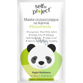 Selfie Project BravePanda čisticí textilní pleťová maska 15 ml