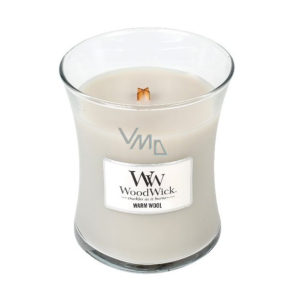WoodWick Warm Wool - Hřejivá vlna vonná svíčka s dřevěným knotem a víčkem sklo střední 275 g