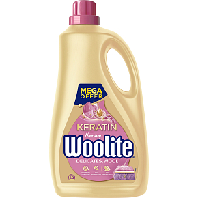 Woolite Keratin Therapy Delicate & Wool prací gel, 3,6 l, 60 dávek