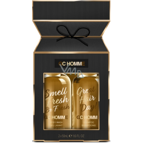 Grace Cole GC Homme mycí gel 50 ml + šampon 50 ml, kosmetická sada pro muže