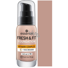 Essence Fresh & Fit tekutý make-up s vitamínovým komplexem 40 Fresh Sun Beige 30 ml