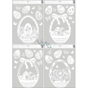 Okenní fólie bez lepidla velikonoční košík 30 x 42 cm