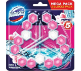 Domestos Power 5 Pink Magnolia Wc tuhý blok 3 x 55 g