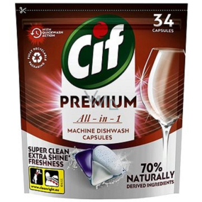 Cif Premium Clean All in 1 Regular tablety do myčky 34 kusů