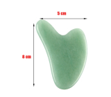 Chalcedon zelený Gua Sha redukuje vrásky, otoky, zlepšuje pružnost pokožky 5 x 8 cm, kámen lásky, radosti