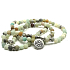 108 Mala Amazonit + Lotos náhrdelník meditační šperk, přírodní kámen, kulička 6 mm
