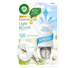 Air Wick Essential Oils Cotton & Crisp Air - Svěží bavlna elektrický osvěžovač vzduchu komplet 19 ml