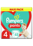 Pampers Pants Maxi pack velikost 4, 9 - 15 kg plenkové kalhotky 48 kusů