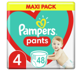 Pampers Pants Maxi pack velikost 4, 9 - 15 kg plenkové kalhotky 48 kusů