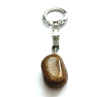 Bronzit Troml přívěsek klíčenka přírodní kámen, cca 10 cm, 1 kus, 