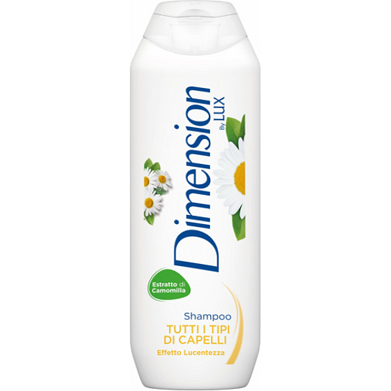 Dimension by LUX 2v1 šampón heřmánek pro světlé vlasy, 250 ml