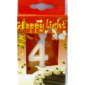 Happy light Dortová svíčka číslice 4 v krabičce
