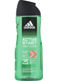 Adidas 3 Active Start sprchový gel na tělo a vlasy pro muže 400 ml