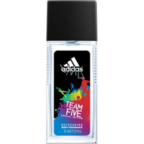 Adidas Team Five parfémovaný deodorant sklo pro muže 75 ml