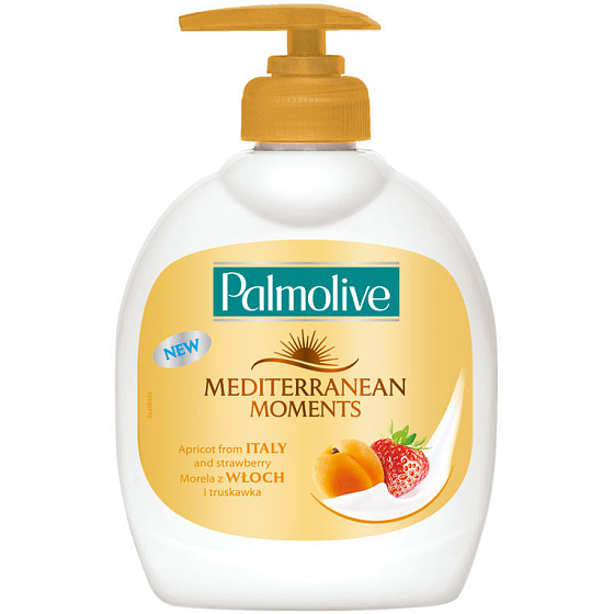Palmolive Mediterranean Moments Apricot & Strawberry Italy tekuté mýdlo 300 ml