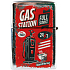 Bohemia Gifts Retro zapalovač kovový benzínový s potiskem Gas Station 5,5 x 3,5 x 1,2 cm