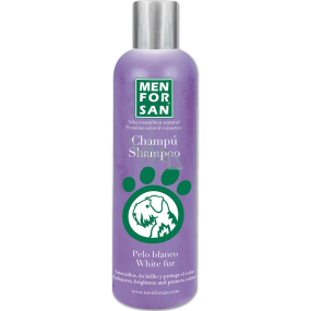 MenForSan Zesvětlí bílou srst přírodní šampon pro psy 300 ml