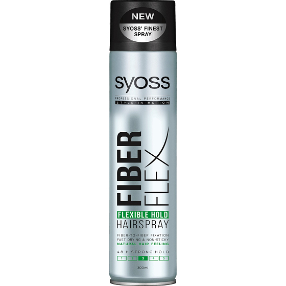 Syoss Fiberflex Flexible Hold 48h silná fixace lak na vlasy 300 ml