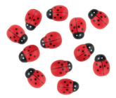 Beruška dřevěná 1,6 cm 12 kusů