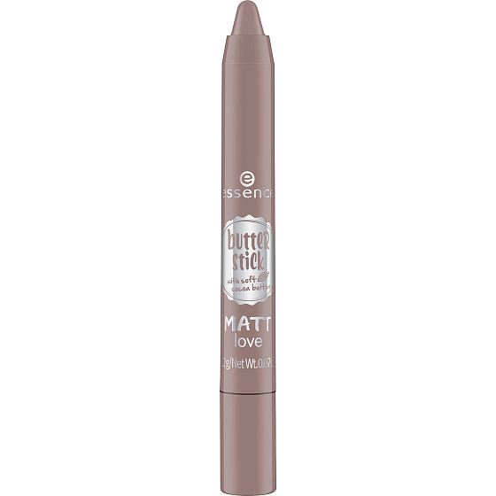 Essence Butter Stick Matt Love barva na rty 02 Hot Cocoa 2,2 g