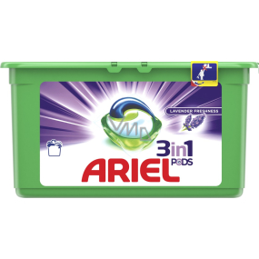 Ariel 3v1 Lavender Freshness gelové kapsle na praní prádla 28 kusů 756 g