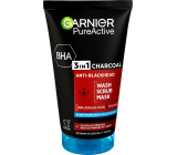 Garnier Pure Active 3v1 čisticí gel, peeling a maska s aktivním uhlím proti černým tečkám 150 ml
