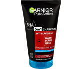 Garnier Pure Active 3v1 čisticí gel, peeling a maska s aktivním uhlím proti černým tečkám 150 ml