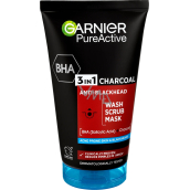 Garnier Pure Active 3v1 čisticí gel, peeling a maska s aktivním uhlím proti černým tečkám 150 ml