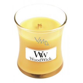 WoodWick Seaside Mimosa - Mimóza na pobřeží vonná svíčka s dřevěným knotem a víčkem sklo malá 85 g