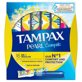 Tampax Compak Pearl Regular dámské tampony s aplikátorem 16 kusů
