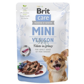 Brit Care Mini Venison Fillets In Gravy kompletní superprémiové krmivo pro dospělé psy mini plemen kapsička 85 g