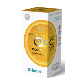 Biomin Vitamin C Forte přispívá k posílení imunity 500 mg doplněk stravy 60 kapslí