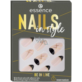 Essence Nails In Style umělé nehty 12 Be In Line 12 kusů