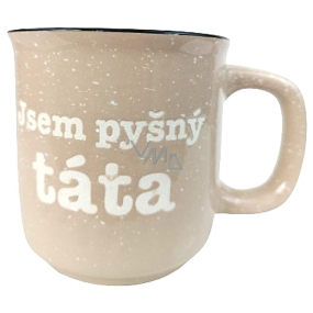 Albi Kameninový hrnek béžový Jsem pyšný táta 400 ml