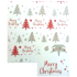 Nekupto Dárkový balicí papír vánoční 70 x 500 cm Bílý červený nápis Merry Christmas