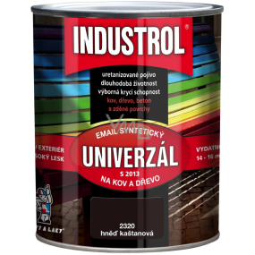 Industrol S2013 Univerzál lesk vrchní barva na kov a dřevo 2880 Hněď kaštanová 0,75 l