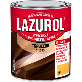 Lazurol Topdecor S1035 tenkovrstvá lazura na dřevo T060 pinie, 750 ml