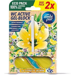 Ambi Pur WC Active gel-blok citron & jasmín 2x45 g